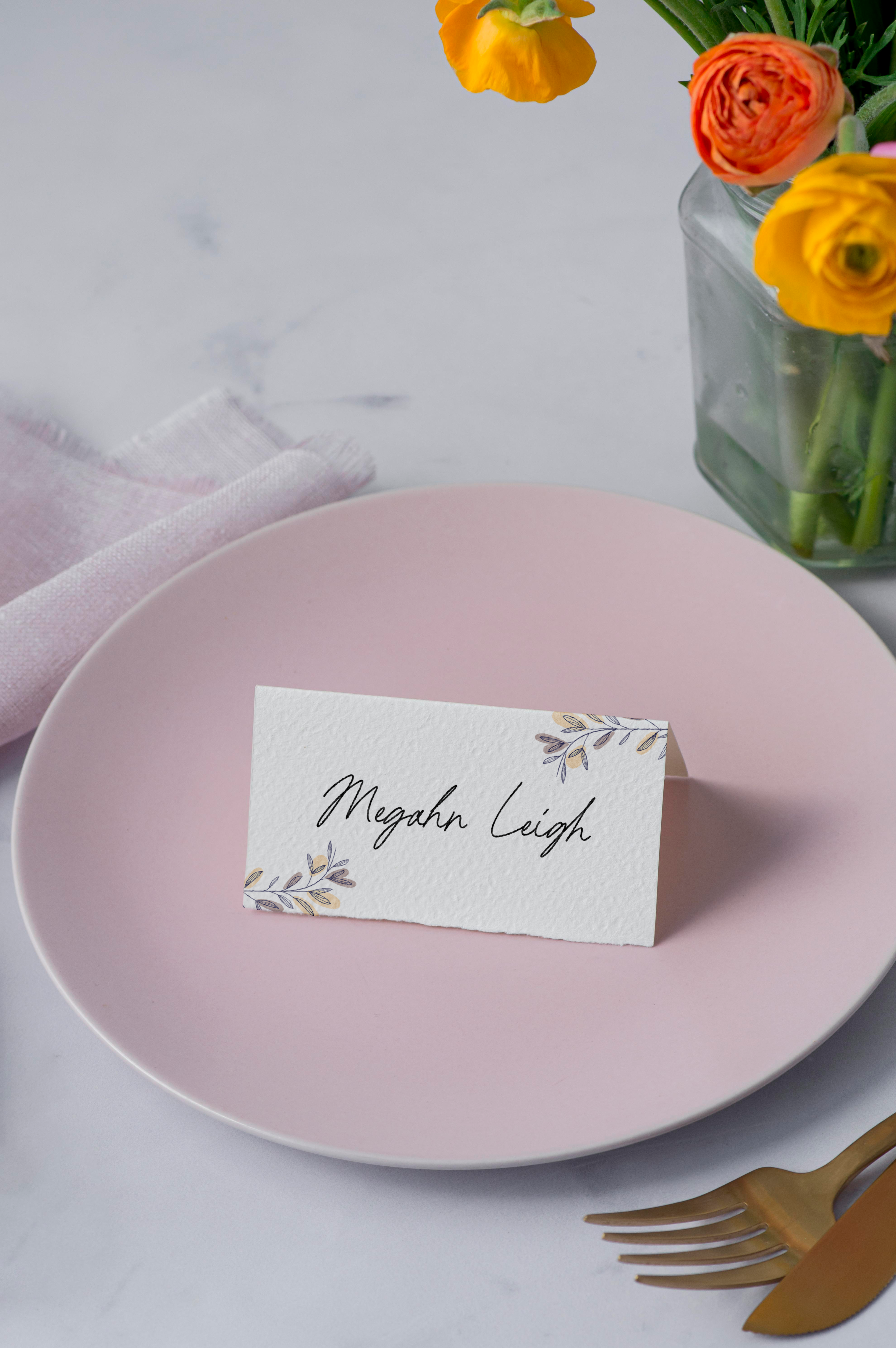 Place Cards & Table Numbers - Digital Calligprahy