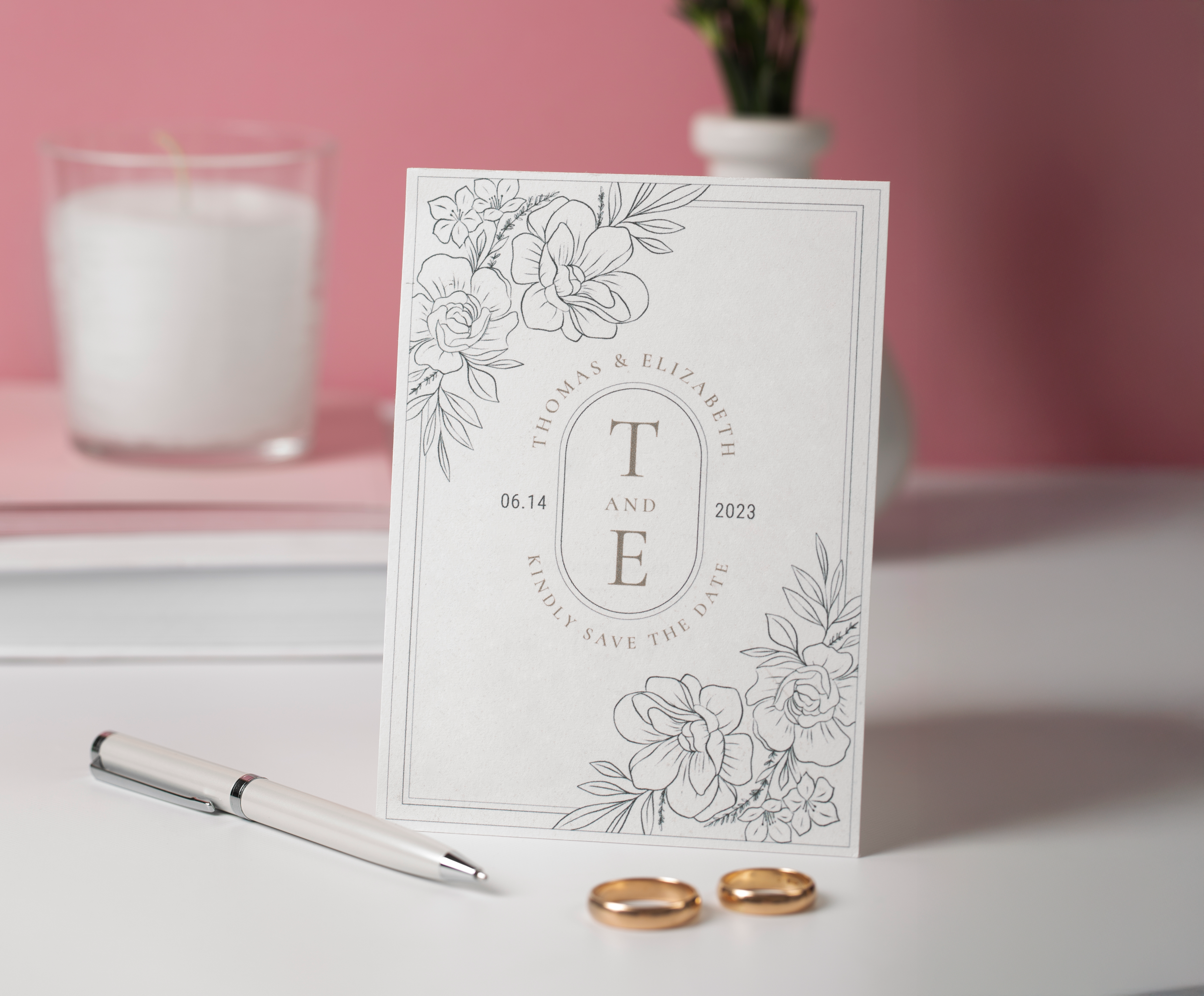 Wedding Invites - Couple Names Only - Digital Calligraphy