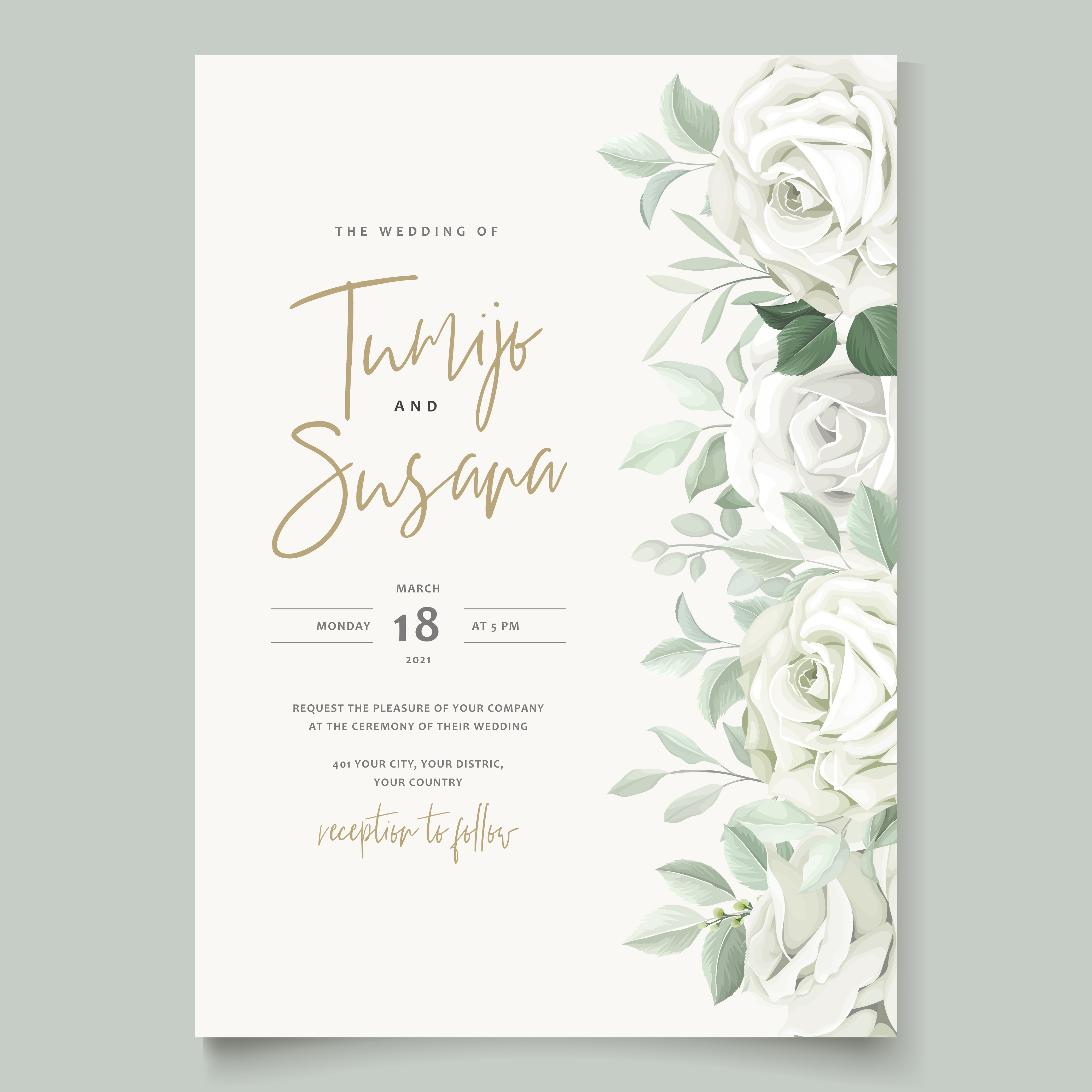 Wedding Invites - Complete Invite - Digital Calligraphy
